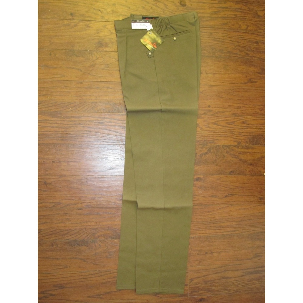 Mens 70s Vintage Original Levi's Movin' On Green Brown Dress Pants Slacks 31x34!